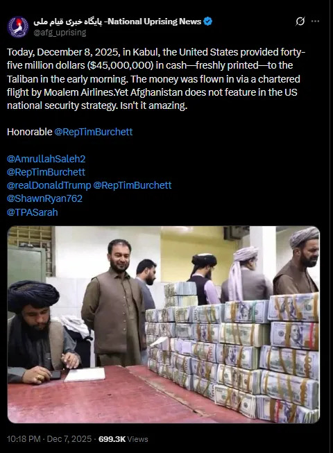 Fact Check: No, The U.S. Did Not Fly $45 Million In Cash To The Taliban On Dec. 8, 2025 - Image 1