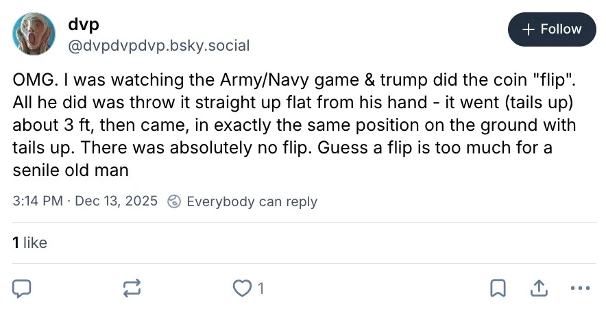 Trump’s Unusual ‘No-Flip’ Coin Toss at Army‑Navy Game Goes Viral - Image 4