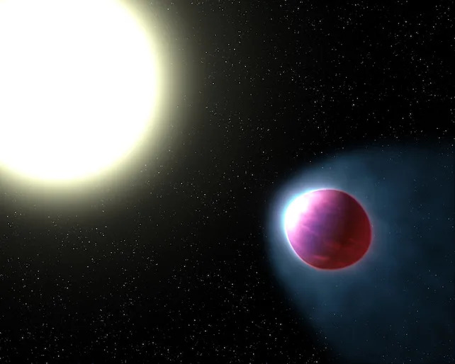 JWST Catches Exoplanet WASP-121b Spraying Twin Helium Tails Across 60% of Its Orbit - Image 1
