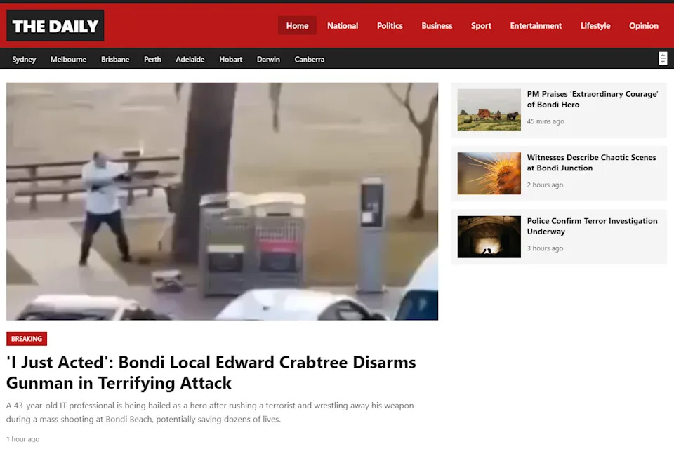 Provera činjenica: Lažni 'Edward Crabtree' — Heroj s Bondi plaže je Ahmed al Ahmed