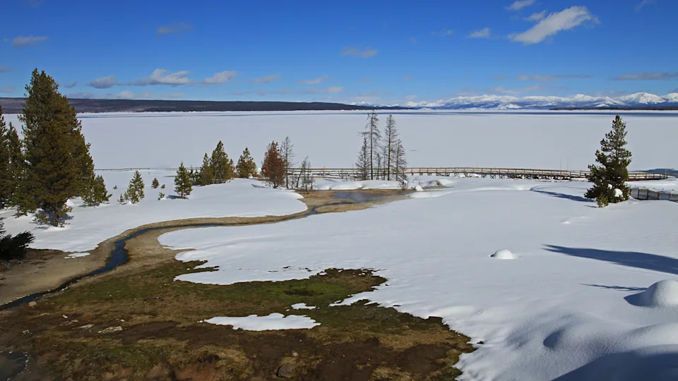 Deep Snow Turns Yellowstone Lake Into a Stark White Void — Earth From Space - Image 1