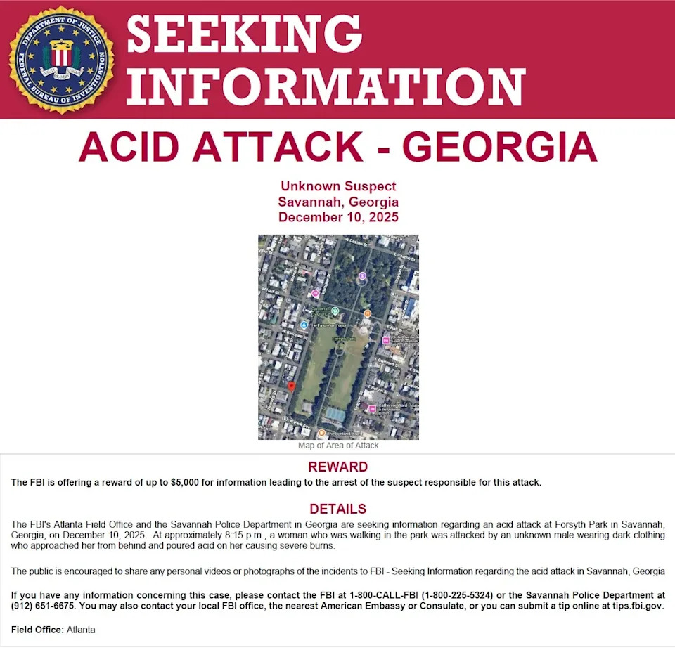 Savannah Acid Attack: Mother Suffers Burns Over 50% Of Her Body As FBI, Police Search For Suspect - Image 3