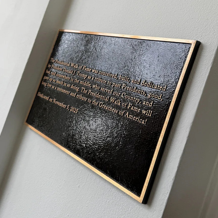White House Unveils Partisan “Presidential Walk of Fame” Plaques Dated Nov. 5, 2025 - Image 3