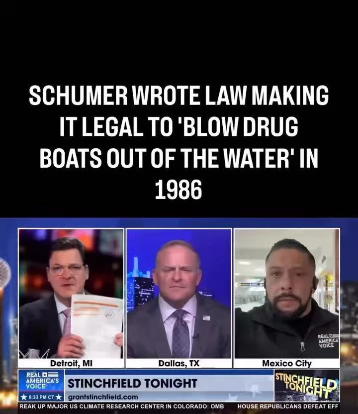 Fact Check: 1986 Maritime Drug Law Enforcement Act Did Not Legalize 'Blowing Drug Boats Out Of The Water' — Schumer Was A Co‑Sponsor, Not The Author - Image 1