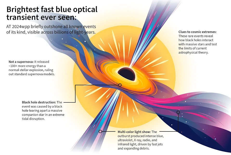 Bright Blue Blast Explained: Black Hole Shreds Star to Create Record LFBOT - Image 1