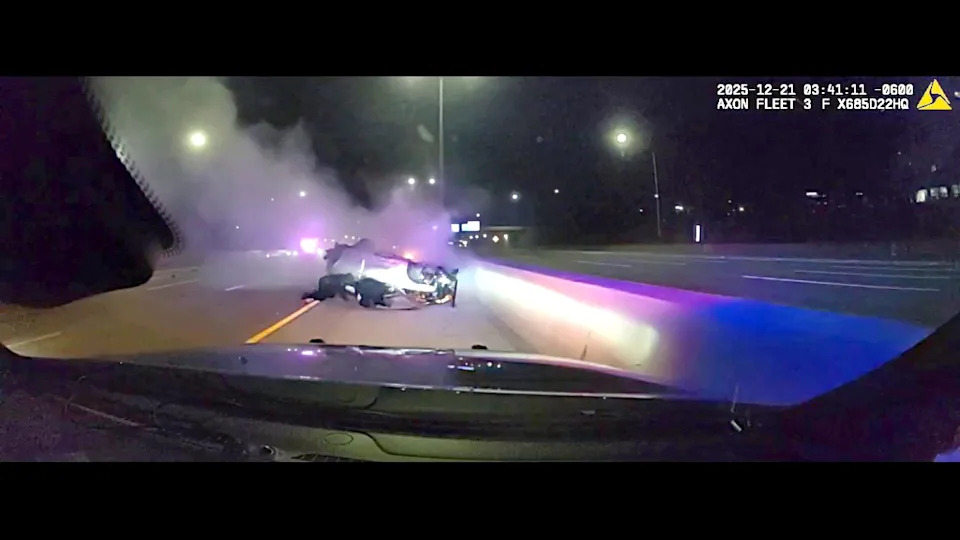 Dramatic I-88 Rescue: Oak Brook Officers Crawl Under Burning Overturned Car to Save Trapped Driver - Image 1