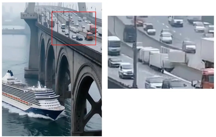Fact Check: Viral Video of Ship Striking a Norwegian Bridge Is Fake — AI Artifacts Reveal the Hoax - Image 3