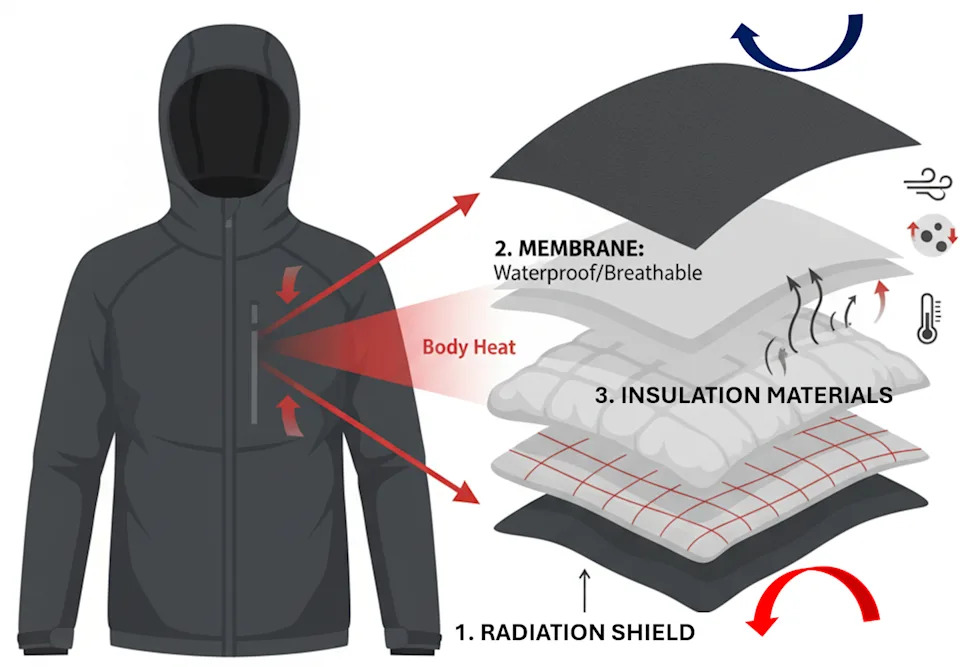 New Materials, Old Physics: How Modern Winter Jackets Keep You Warm