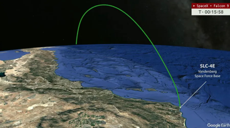 SpaceX Falcon 9 Lights Up Borderland Sky During Jan. 2 Vandenberg Launch