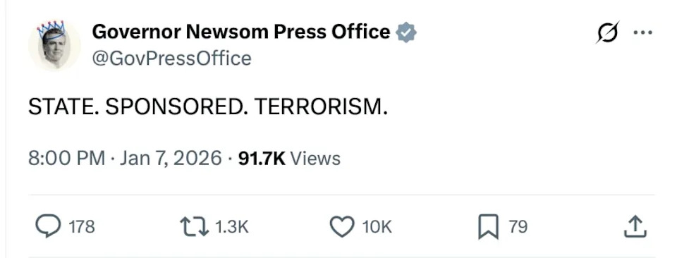 Newsom Calls ICE Shooting 'State-Sponsored Terrorism' After Video Raises Questions