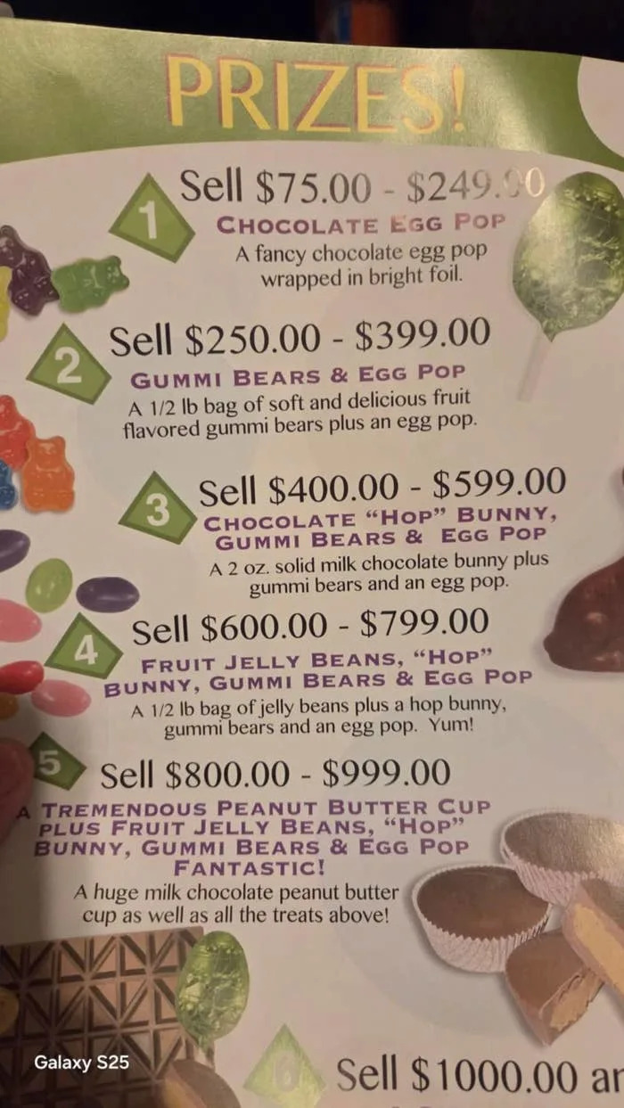 Viral Photo Of Elementary Fundraiser Prizes Sparks Outrage Over 'Predatory' Incentives