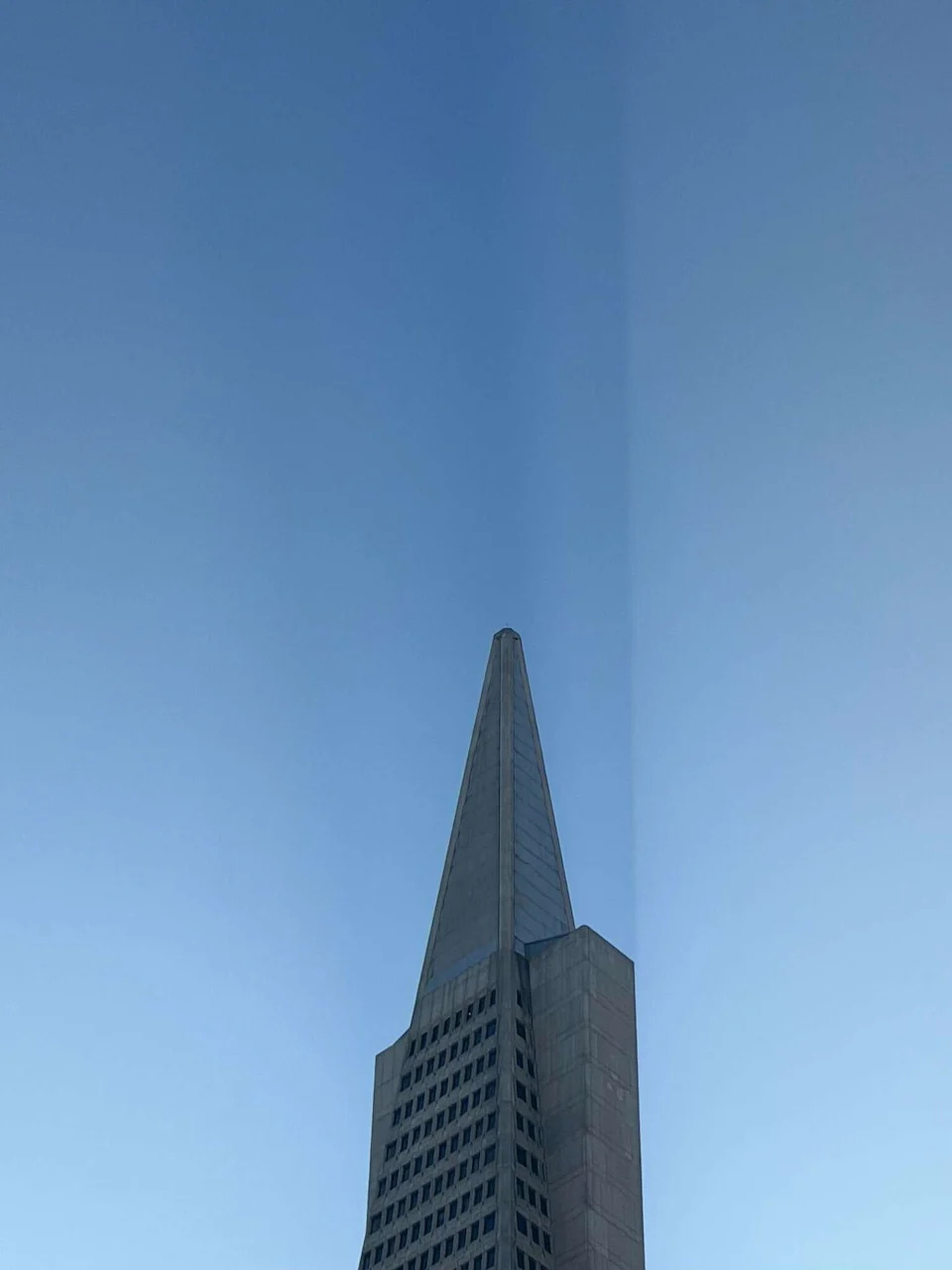 Stunning Illusion: Transamerica Pyramid's Shadow Flips Into the Sky