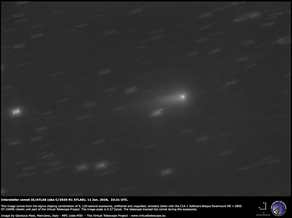 Watch Interstellar Comet 3I/ATLAS Depart the Solar System — Free Livestream Tonight