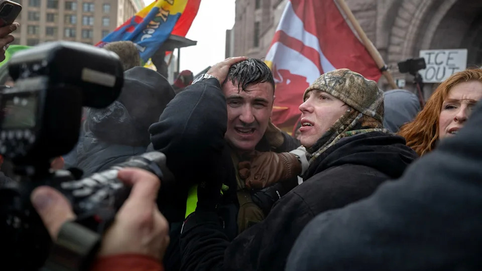 Video Shows Man Allegedly Assaulted With Flagpole by Anti‑ICE Protesters in Minneapolis Parking Garage