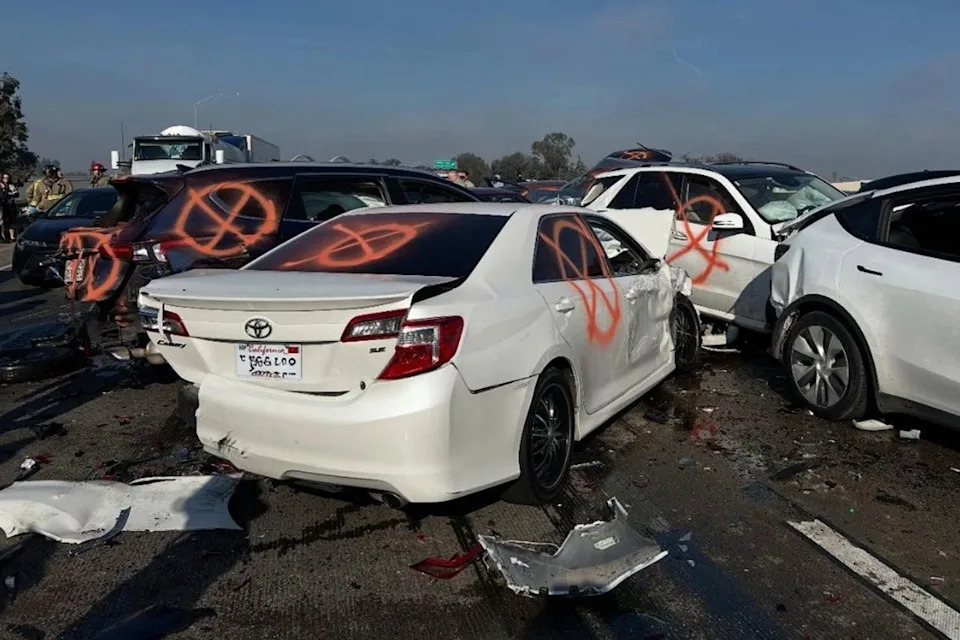 ‘A Wall of Fog’: Couple Survives 17-Vehicle Pileup on Fresno’s Highway 99 That Killed One