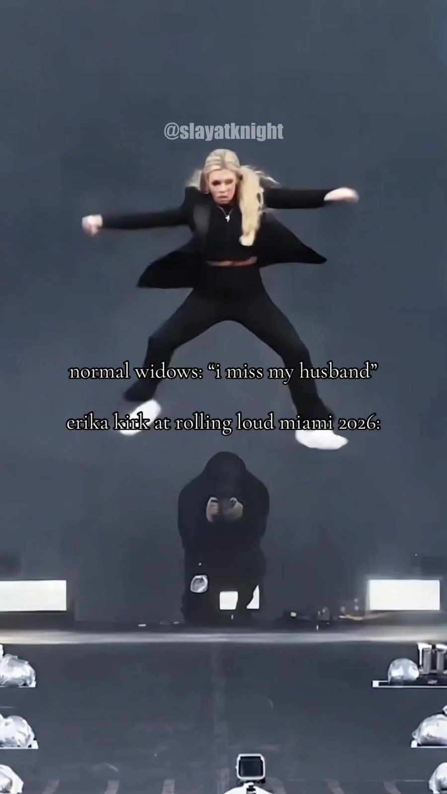 Fact Check: Viral Clip of Erika Kirk ‘Jumping On Stage’ at Rolling Loud Orlando Is an AI Fake