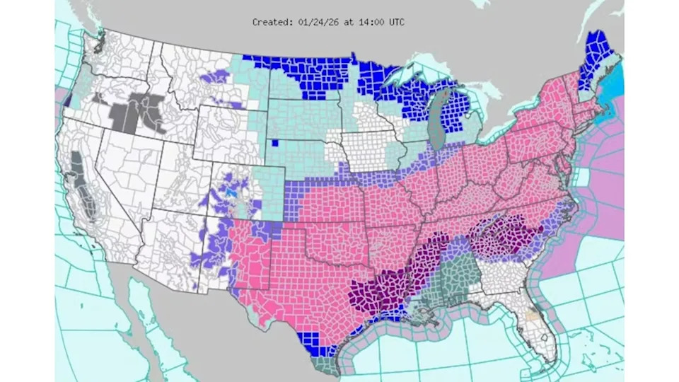 Southward Polar Vortex and a Warm Gulf Fueled the January 2026 U.S. Winter Storm