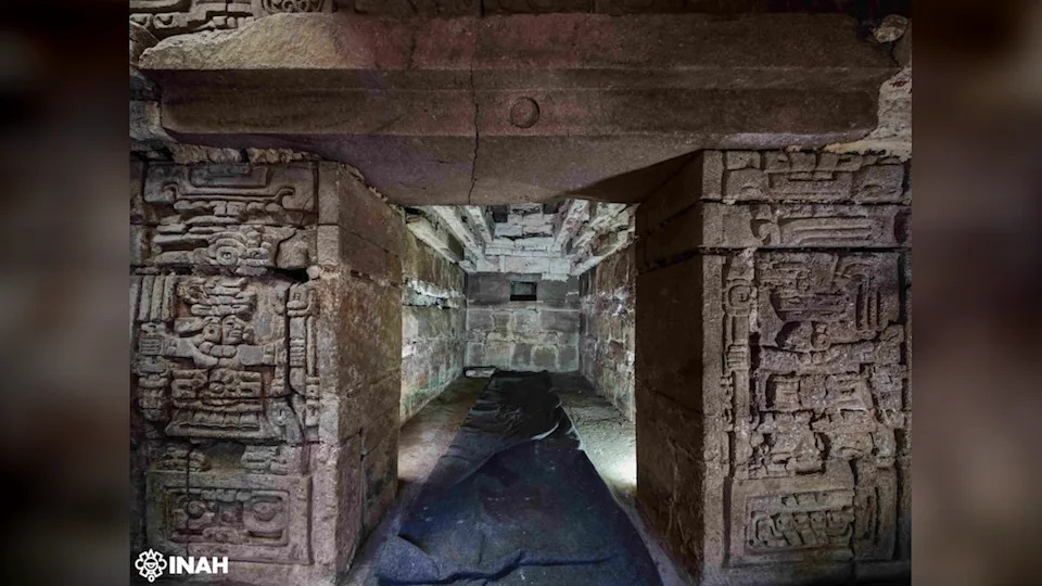 1,400-Year-Old Zapotec Tomb in Oaxaca Reveals Giant Owl Sculpture Holding a Lord's Portrait
