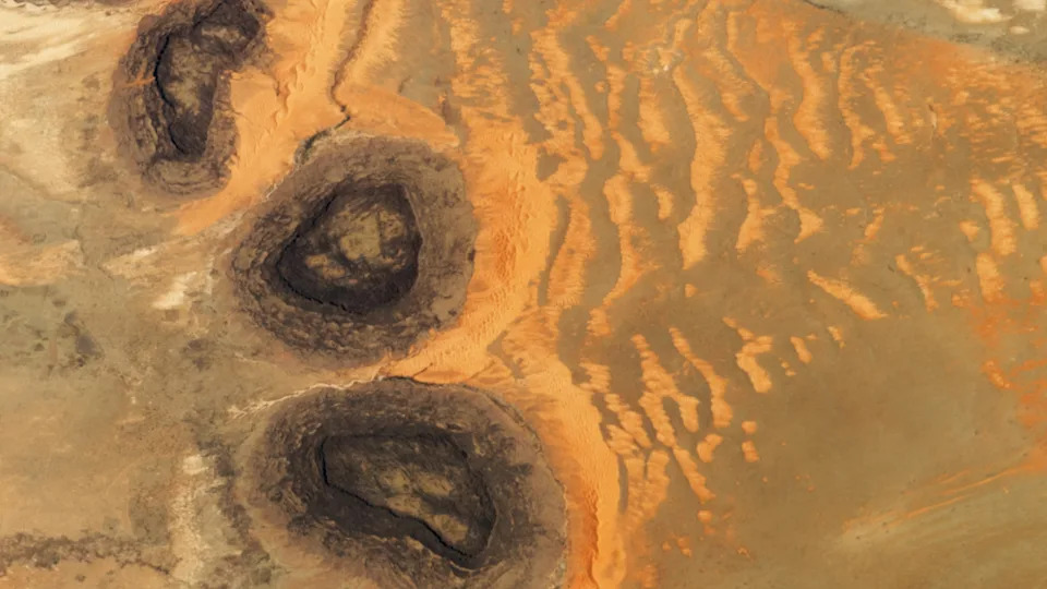 ISS Photo Reveals Oasis Town and Circular Fields in Saudi Arabia's Ancient Lakebed