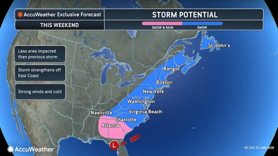Another Winter Storm Could Slam the East Coast This Weekend — Snow, Strong Winds and Coastal Flooding Possible