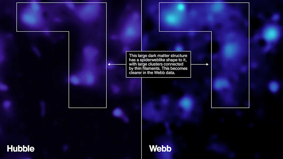 James Webb Produces Largest, Sharpest Dark Matter Map — Reveals Cosmic Web in New Detail