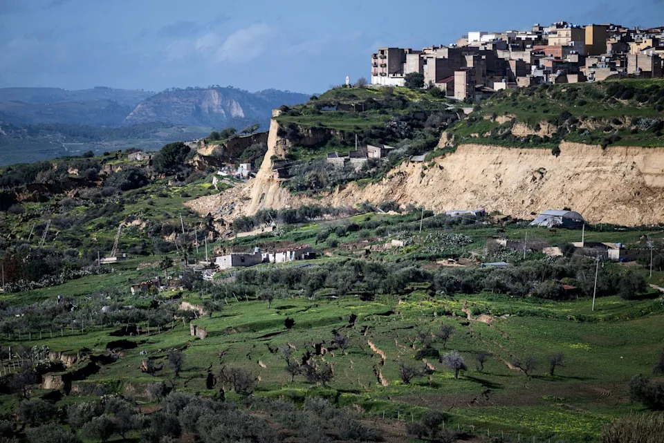 Harrowing Landslide Leaves Niscemi Teetering on Cliff Edge After Storm Harry