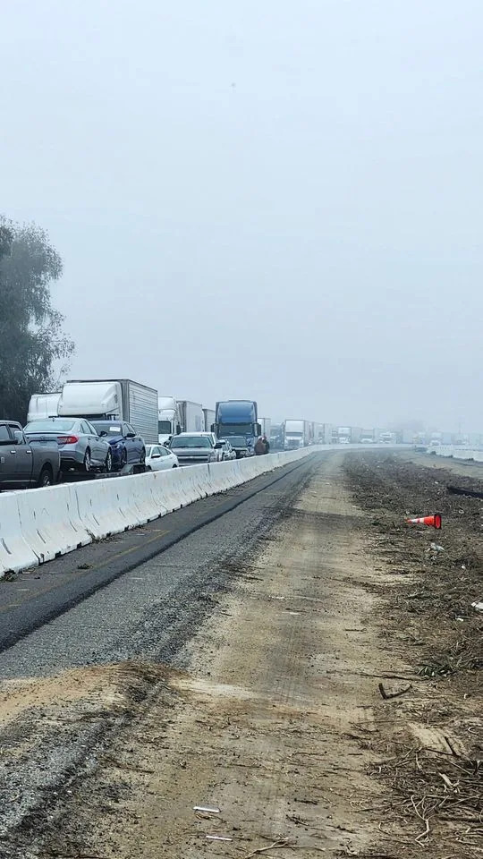 Massive 59-Vehicle Pileup on California State Route 99 Injures At Least 10; Fog Cited