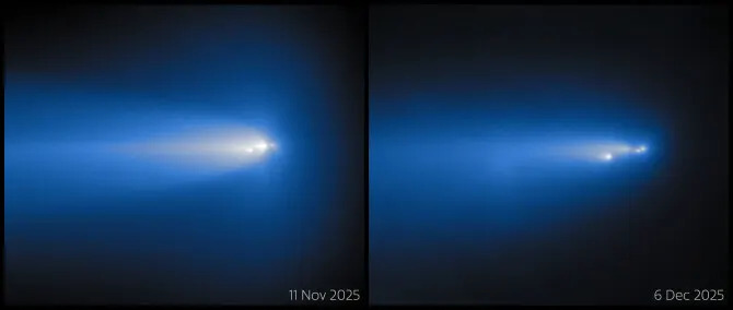 Gemini Reveals Spectacular Breakup of Comet C/2025 K1 in Stunning Detail