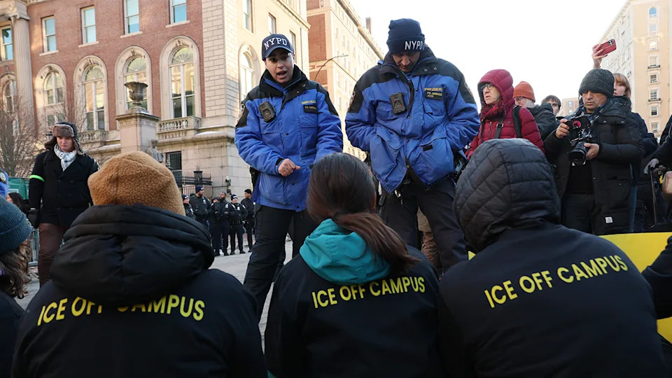 NYPD Detains 13 Anti‑ICE Protesters After Blocking Columbia University Entrance