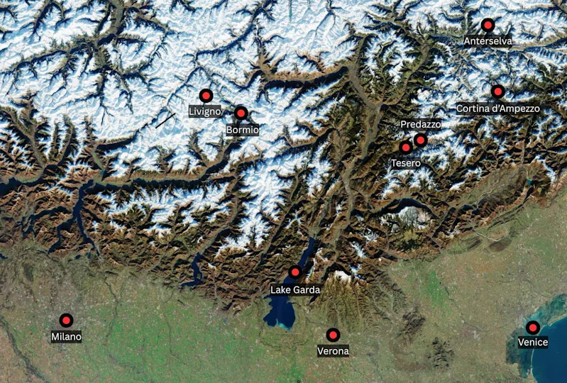 Spektakularni Sentinel‑2 Pogledi: ZOI Milano–Cortina 2026 Iz Svemira