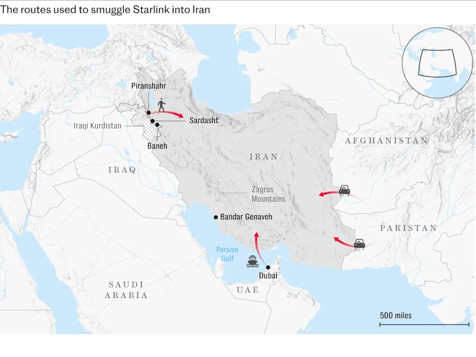 SAD Navodno Prokrijumčarile Oko 6.000 Starlink Terminala U Iran Tokom Isključenja Interneta