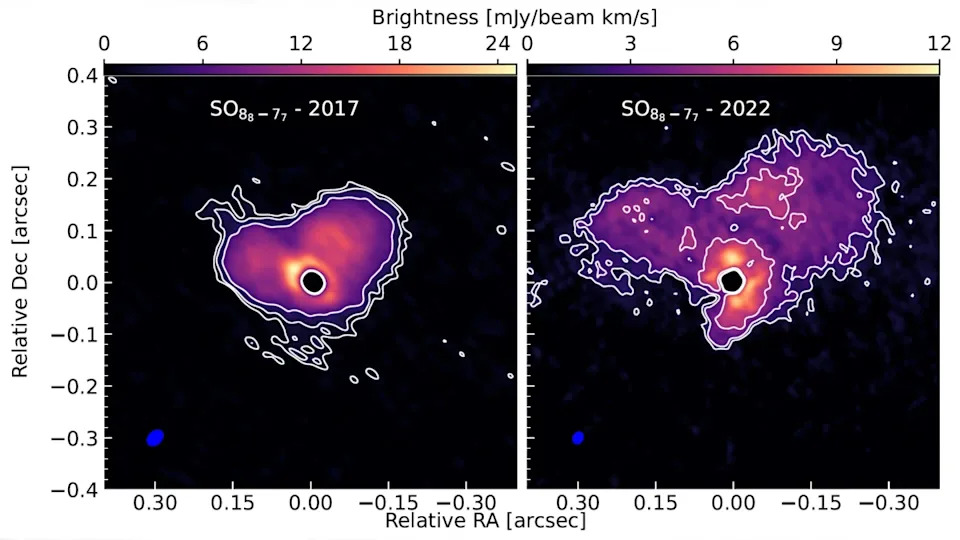 Nebesko srce Mire A: Srcoliki izliv gasa zapanjio astronome