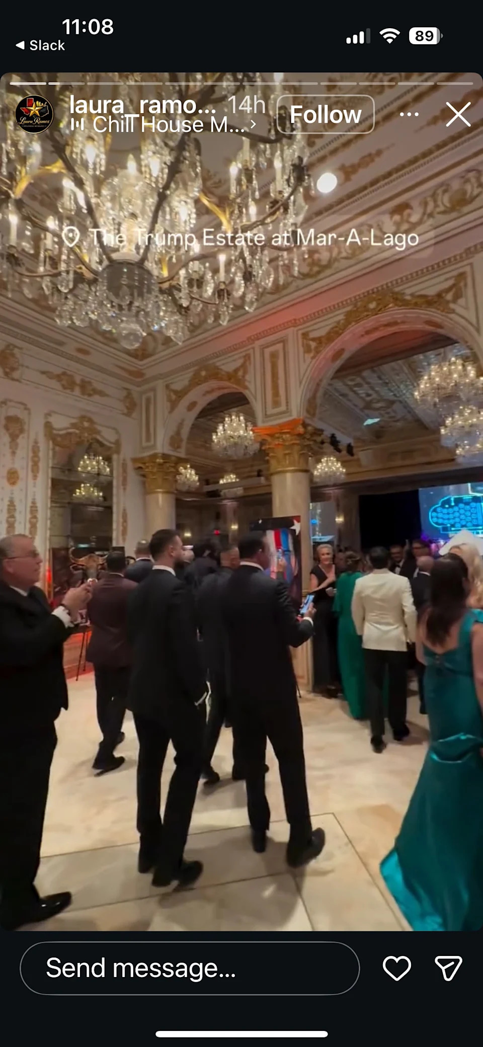 Mar-a-Lago’s Lavish Hispanic Gala Featured AI Clip Of Trump Dancing To Spanish Song