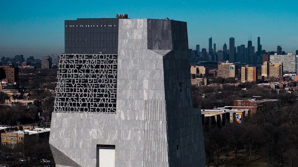 Obama Center Tower’s Wraparound Inscription Draws Mockery and Prompts Design Debate