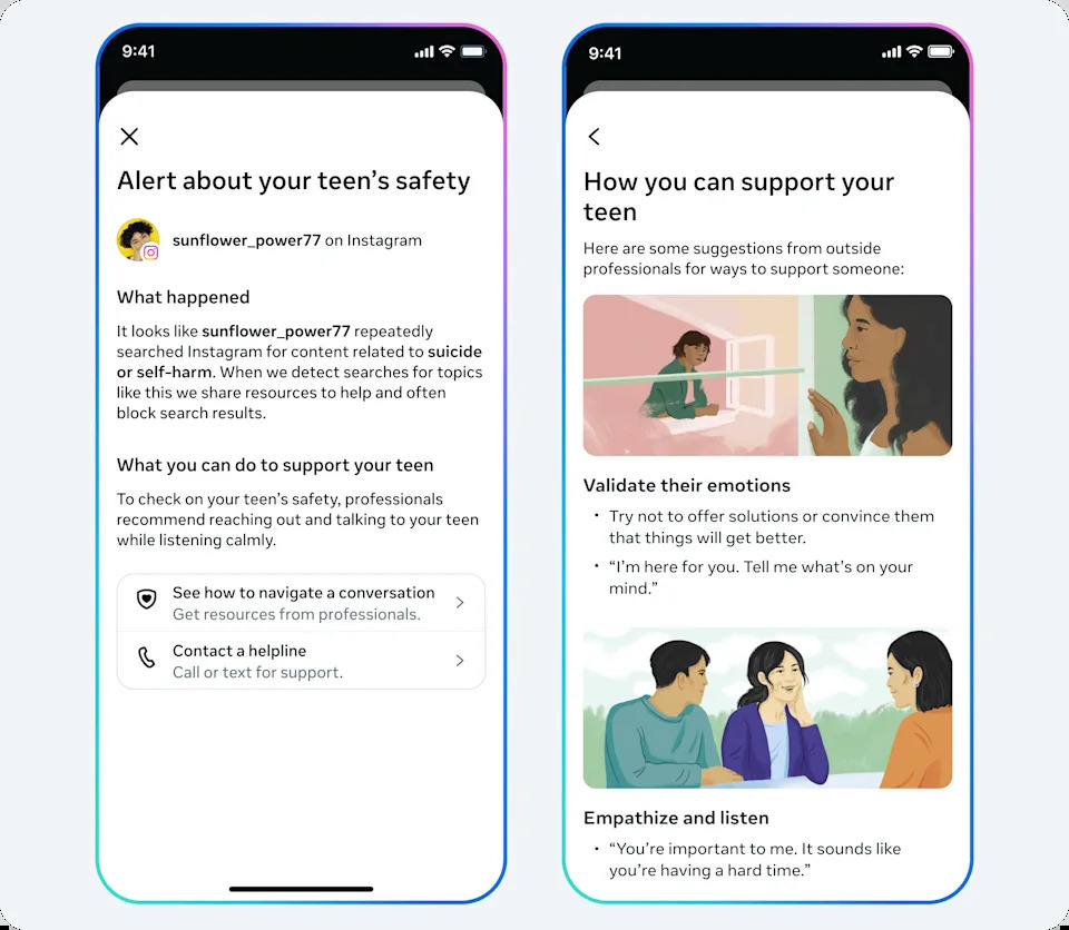 Instagram upozorava roditelje kada tinejdžeri često pretražuju sadržaje o samopovređivanju i samoubistvu