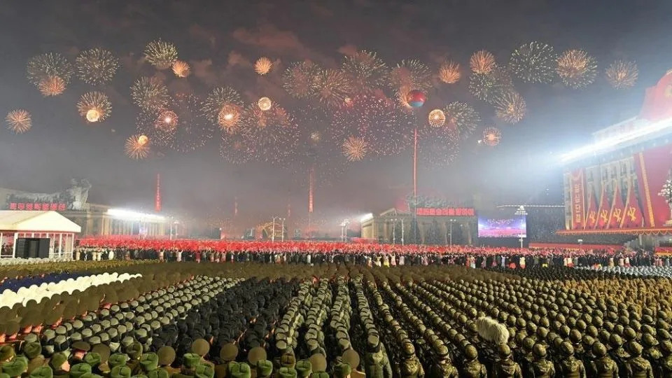 Kim Jong Un Pledges Nuclear Build-Up While Reviewing Night Parade With Daughter