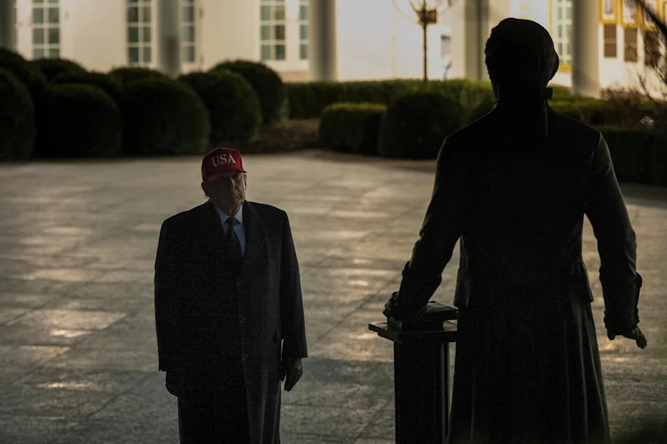 Two New Statues Appear in White House Rose Garden as President Orders Strikes on Iran