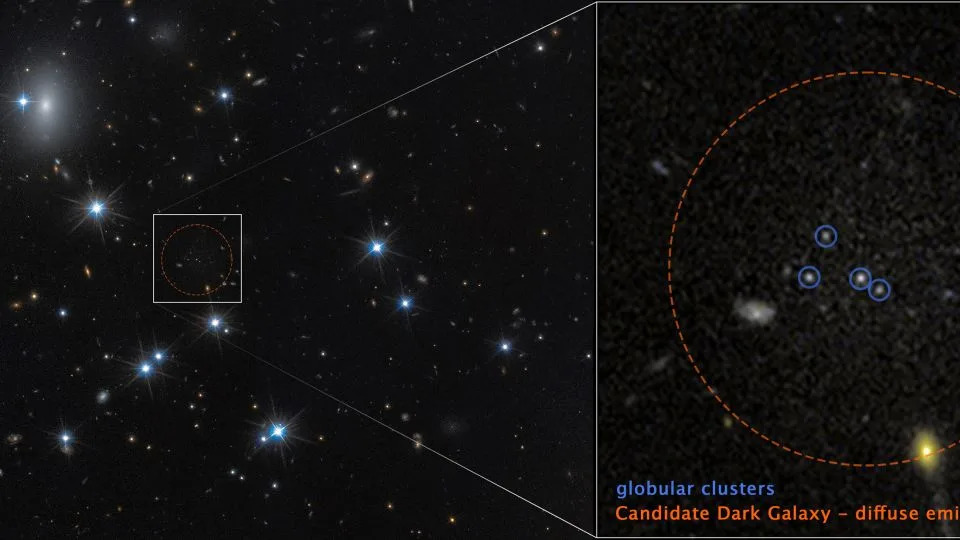 Habl Otkrio Skoro‑Tamnu Galaksiju CDG‑2: Kandidat Sa ≥99,9% Tamne Materije