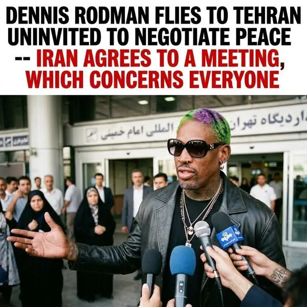 Provera činjenica: Dennis Rodman nije otputovao u Teheran — slika je verovatno AI‑generisana, objava je satirična