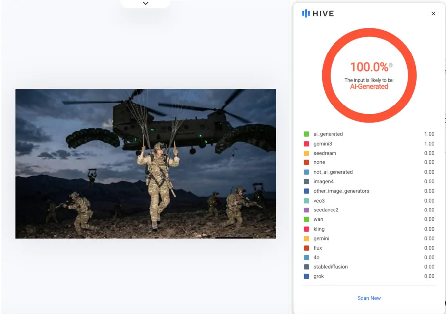 Provera činjenica: Netačno — 173 pripadnika Delta Force nisu zarobljena u Iranu, fotografije su AI