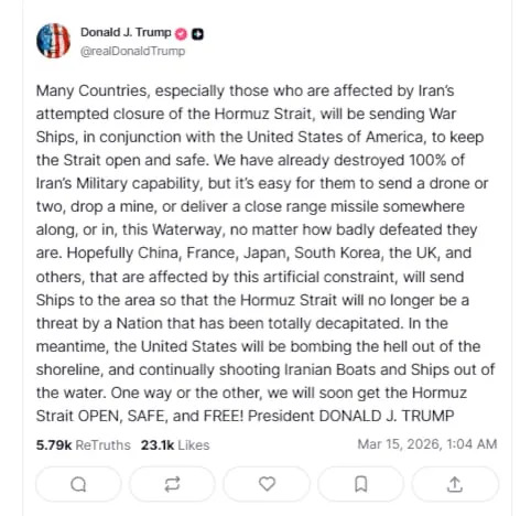 France Snubs Trump’s Call for Naval Aid as Tensions Escalate Over Strait of Hormuz