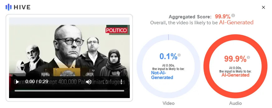 Lažan Video Koji Imitira Politico: Nemačka Ne Planira Prihvat 400.000 Palestinskih Izbeglica