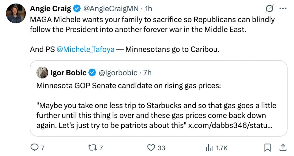 GOP Senate Hopeful Michele Tafoya Urges Americans to Skip Starbucks to Offset War-Driven Gas Hikes — Sparks Backlash