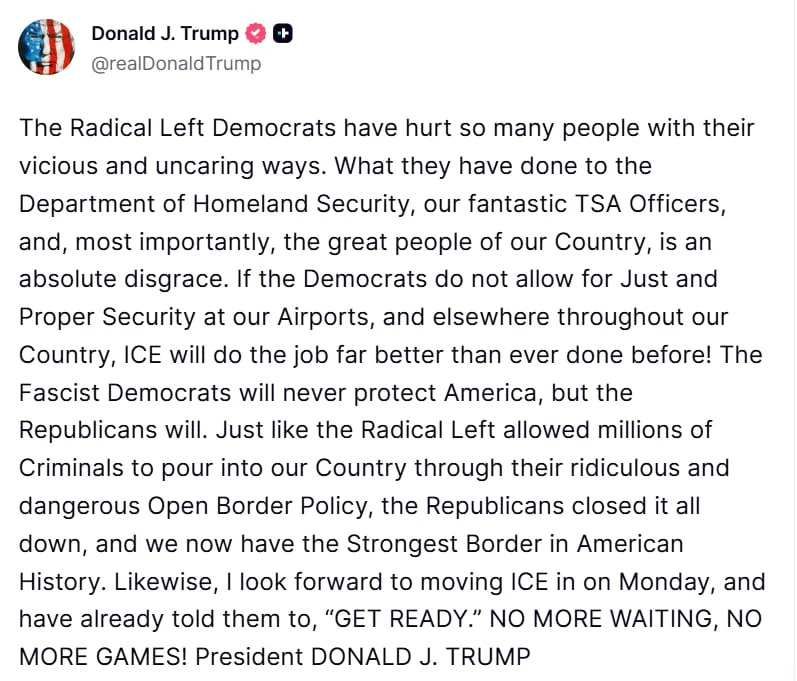 Newsom Says ICE Has Become Trump’s 'Personal Police Force' as Agents Are Sent to Airports