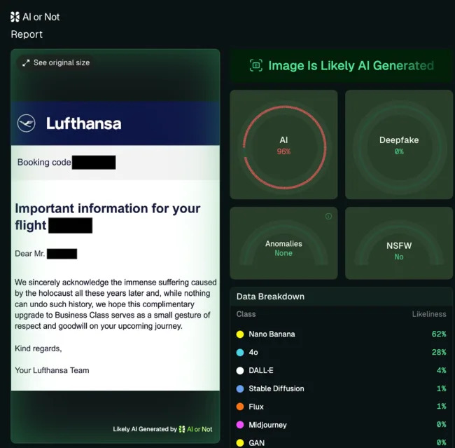 Provera: Lufthansa NIJE Ponuđivala Besplatne Nadogradnje U Biznis Klasi Kao Izvinjenje Za Holokaust