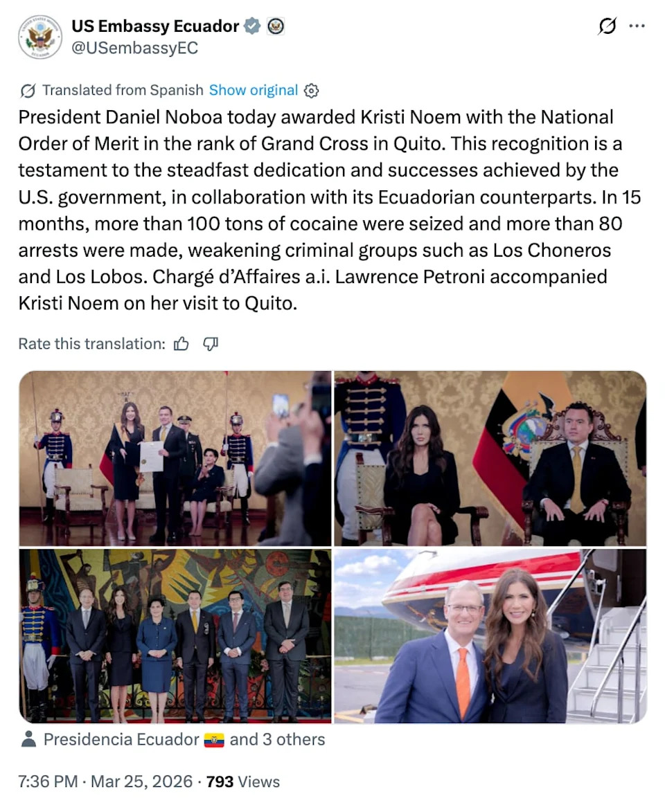 Corey Lewandowski Ousted After Being Photographed With Kristi Noem During Tropical Tour