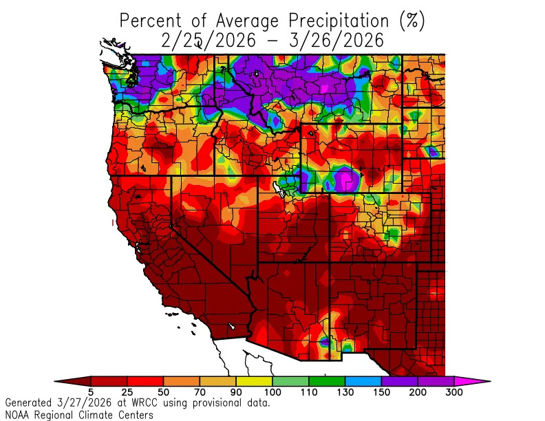 Haotični mart 2026: Poplave na Havajima, trocifrene temperature na zapadu i uloga džet strima