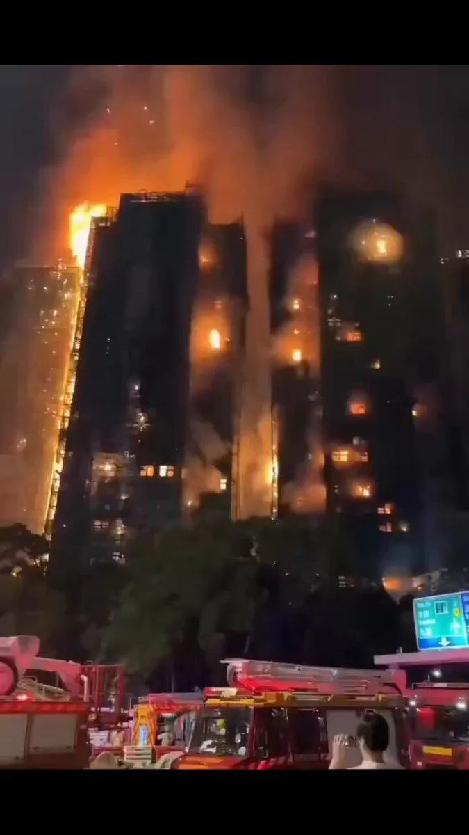 False Claim: Video Of Burning Towers Is From Hong Kong Fire, Not Tel Aviv Strikes