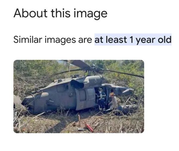 Provera činjenica: Fotografija oborenog američkog helikoptera NIJE iz Irana — potiče iz Hondurasa (mart 2025.)