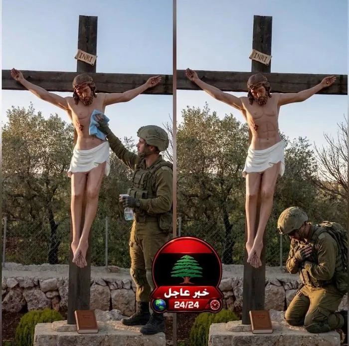 Provera činjenica: Fotografije koje prikazuju IDF vojnika kako 'popravlja' krst su AI‑generisane; stvarna fotografija vandalizma je autentična